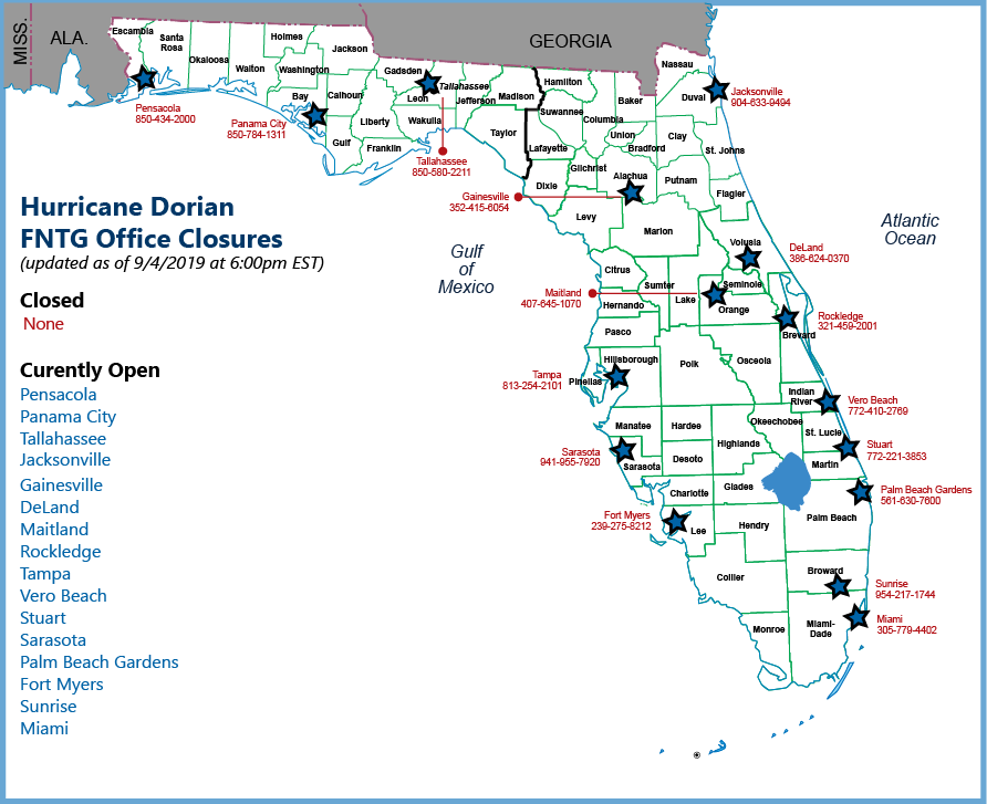 Emergency Information FNF Florida Agency